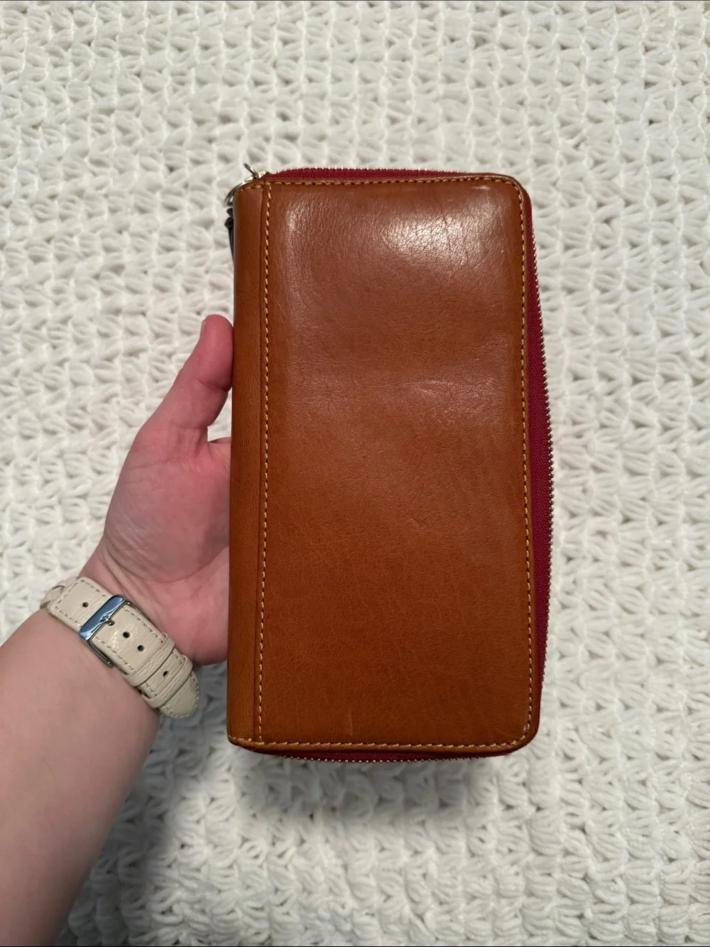 Dooney & Bourke Brown Zip-Around Leather Wallet